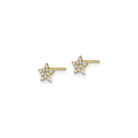 Mini Icy Star Stud Earrings (14K) side - Popular Jewelry - New York