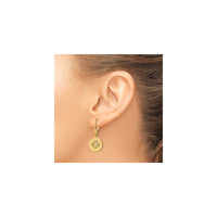 Mini Nautical Compass Leverback Earrings (14K) preview - Popular Jewelry - New York