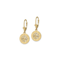 Mini Nautical Compass Leverback Earrings (14K) side - Popular Jewelry - New York