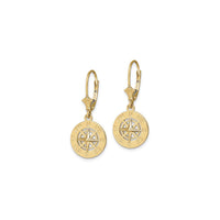 മിനി നോട്ടിക്കൽ കോമ്പസ് ലെവർബാക്ക് കമ്മലുകൾ (14K) സൈഡ് - Popular Jewelry - ന്യൂയോര്ക്ക്