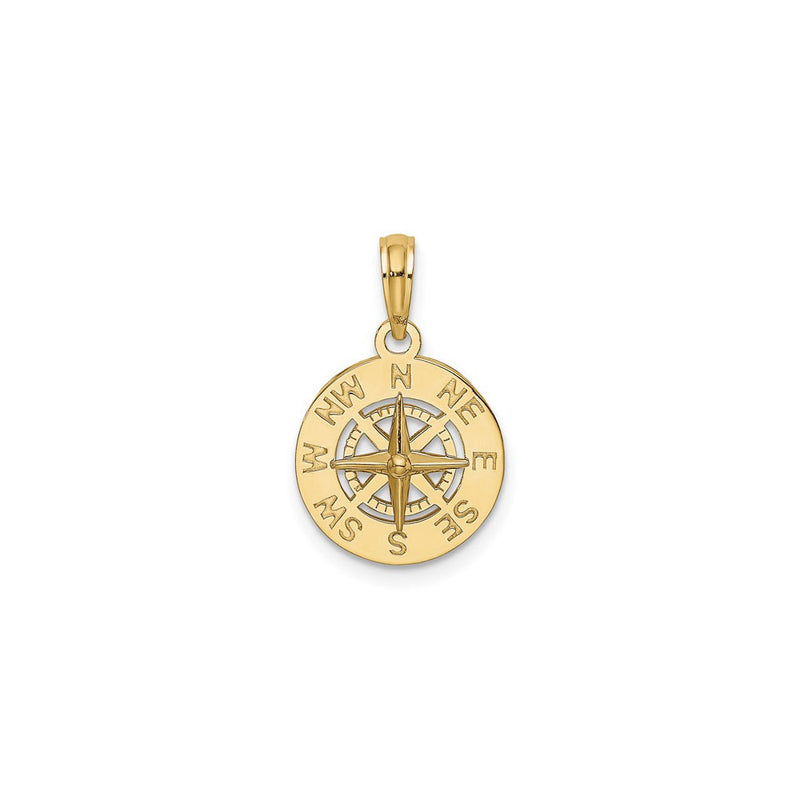 Mini Nautical Compass Pendant (14K) main - Popular Jewelry - New York