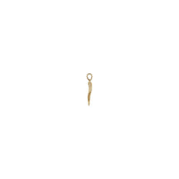 Mini Italian Horn Pendant (14K) side - Popular Jewelry - New York