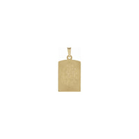 Miraculous Beaded Rectangular Pendant (14K) back - Popular Jewelry - New York