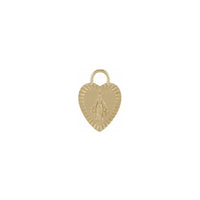 Milagro nga Heart Medal Pendant (14K) atubangan - Popular Jewelry - New York