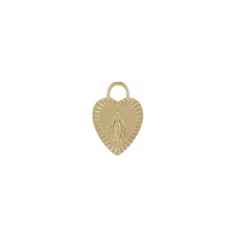 Miraculous Heart Medal Pendant (14K) front - Popular Jewelry - New York