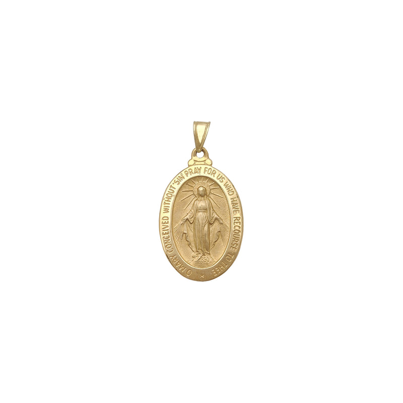 Miraculous Oval Medal (14K) front - Popular Jewelry - New York