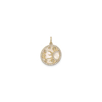 قلادة قرص الشمس والقمر لؤلؤة (14 قيراط) من الأمام - Popular Jewelry - نيويورك