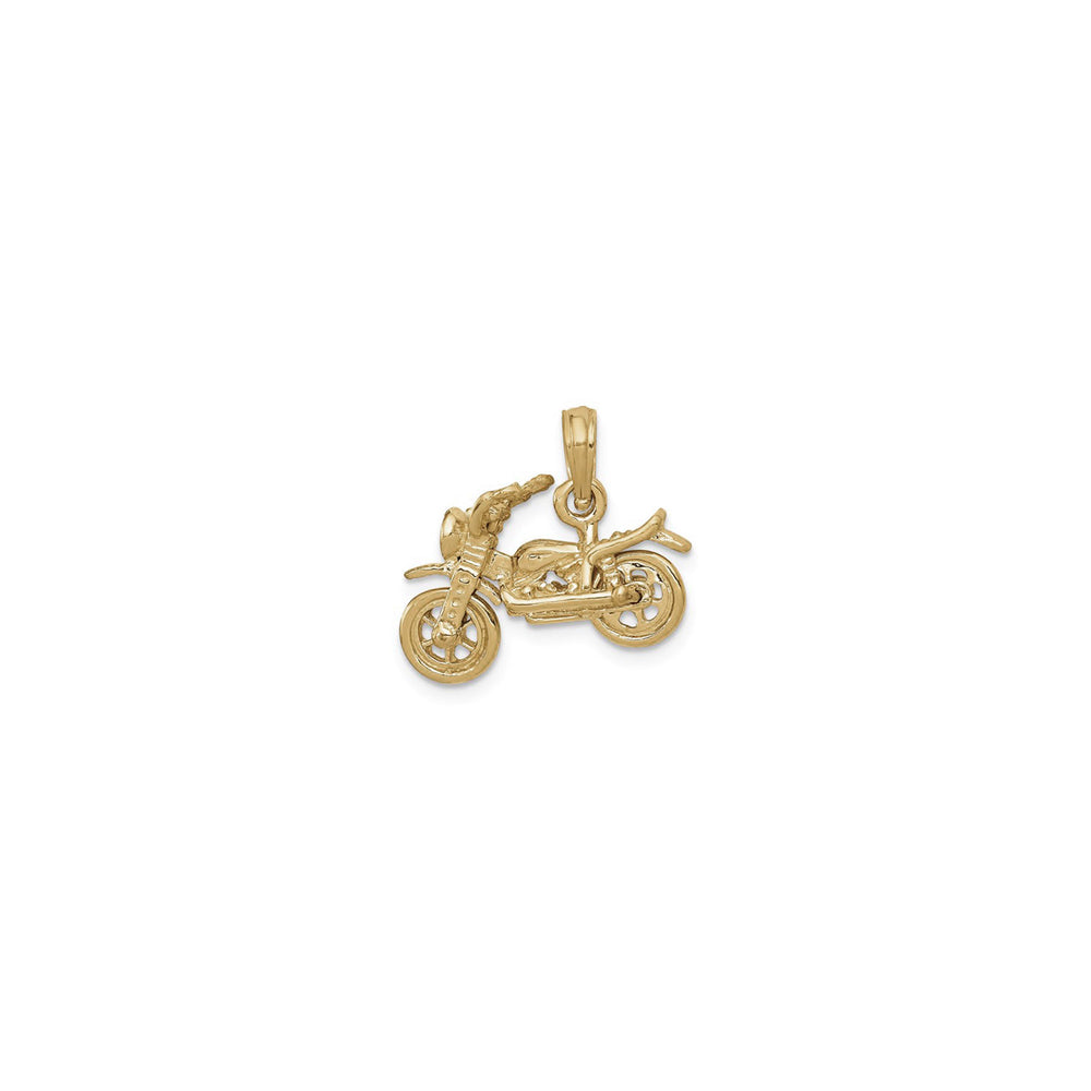 Motorcycle 3D Motion Pendant (14K) front - Popular Jewelry - New York
