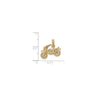 Motorcycle 3D Motion Pendant (14K) scale - Popular Jewelry - New York
