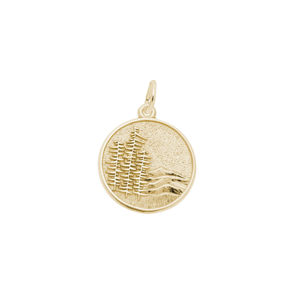 Mountain Scene Charm yellow (14K) main - Popular Jewelry - New York