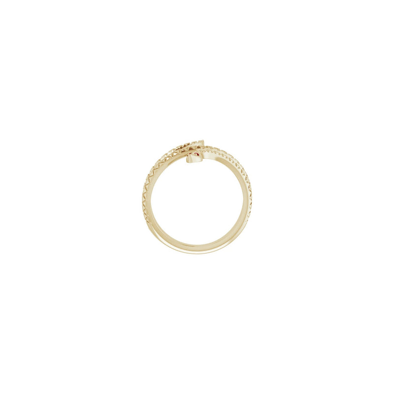 Mozambique Garnet Eye Snake Ring (14K) setting - Popular Jewelry - New York