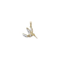 Multi-Texture Hummingbird Pendant (14K) front - Popular Jewelry - New York