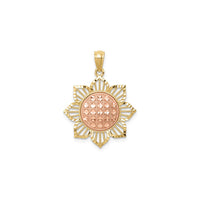 Multi-Texture Sunflower Pendant (14K) main - Popular Jewelry - New York
