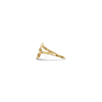 Music Notes Bypass Ring (14K) side - Popular Jewelry - New York