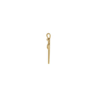Nail Cross Pendant (14K) side - Popular Jewelry - New York
