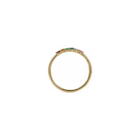 Dabisko 6 dārgakmeņu varavīksnes saliekamais gredzens (14 K) — Popular Jewelry - Ņujorka