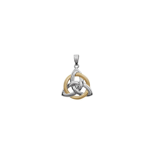 Natural Diamond Celtic Trinity Pendant (14K) front - Popular Jewelry - New York