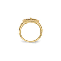 Jūras kompasa virves gredzena dzeltens (14K) iestatījums — Popular Jewelry - Ņujorka