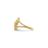 Anell de corda de brúixola nàutica costat groc (14K) - Popular Jewelry - Nova York