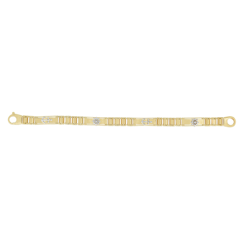 Nautical Railroad Bracelet (14K) main - Popular Jewelry - New York
