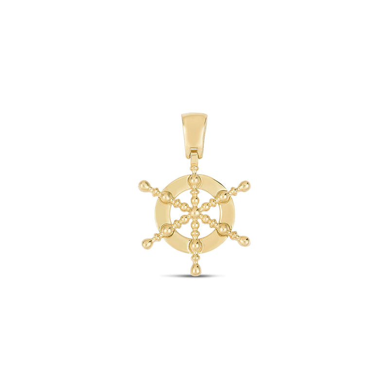 Nautical Steering Wheel Pendant (14K) main - Popular Jewelry - New York