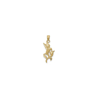 Nectar-Drinking Hummingbird Pendant (14K) front - Popular Jewelry - New York