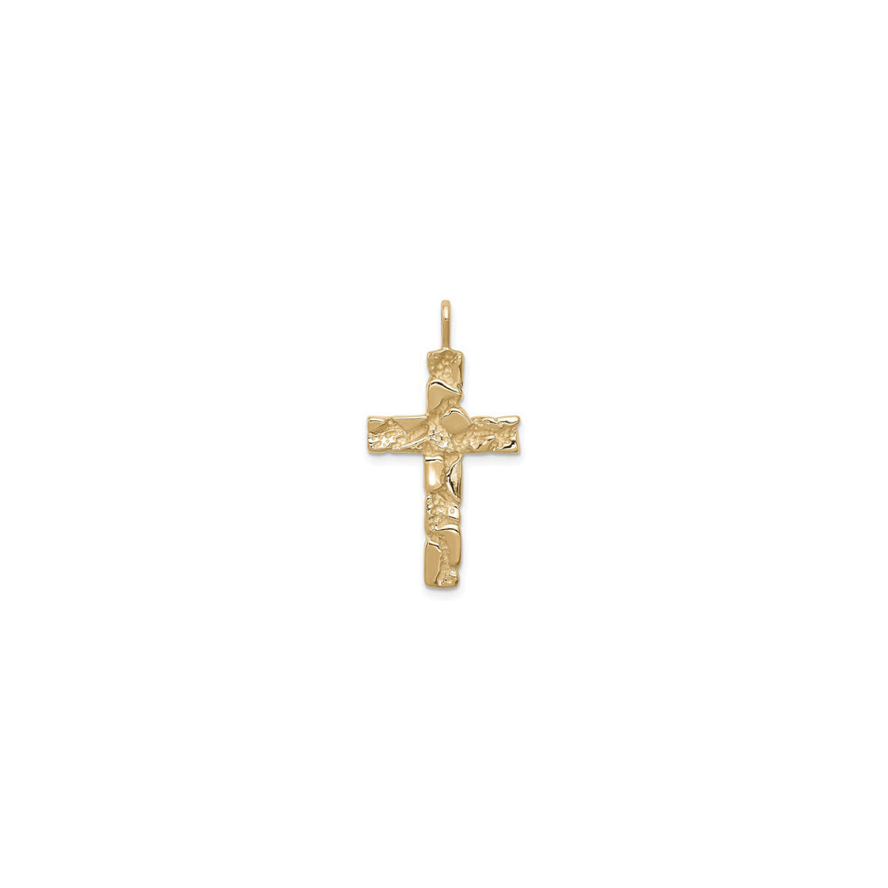 Nugget Cross Closed Back Pendant (14K) front - Popular Jewelry - New York