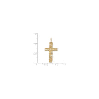 Nugget Cross Closed Back Pendant (14K) scale - Popular Jewelry - New York