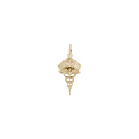 Nurse Caduceus Pendant (14K) front - Popular Jewelry - New York