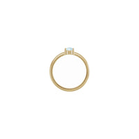 Configuració d'anell apilable de caboixó rodó d'òpal (14K) - Popular Jewelry - Nova York