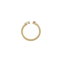 Opal and Pink Tourmaline Open Ring (14K) setting - Popular Jewelry - New York