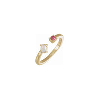 Opal and Pink Tourmaline Open Ring (14K) main - Popular Jewelry - New York