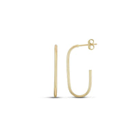 Open Paperclip Hoop Earrings (14K) main - Popular  Jewelry - New York