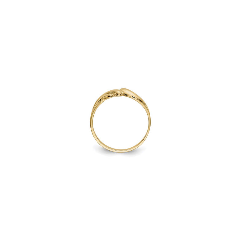 Opposing Swirls Dome Ring (14K) setting - Popular Jewelry - New York