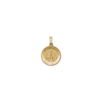 Our Lady of Fatima Round Hollow Medal (14K) front - Popular Jewelry - New York