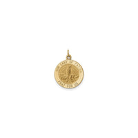 Our Lady of Fatima Round Solid Medal (14K) front - Popular Jewelry - New York