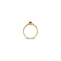 Ukulungiselelwa kwe-Oval Blue Sapphire Curve Accent Ring (14K) - Popular Jewelry - I-New York