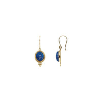 Oval Lapis Dangle Earrings (14K)