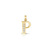 P Icy Initial Letter Pendant (14K) main - Popular Jewelry - New York