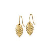 Palm Leaf Dangle Earrings (14K) side - Popular Jewelry - New York