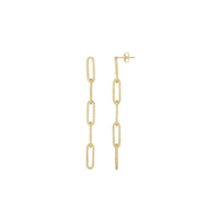 പേപ്പർക്ലിപ്പ് അഞ്ച്-ലിങ്കുകൾ തൂങ്ങുന്ന കമ്മലുകൾ (14K) പ്രധാനം - Popular Jewelry - ന്യൂയോര്ക്ക്
