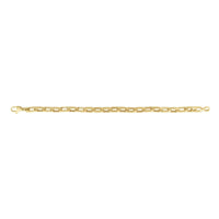 Paperclip Link Bracelet 7.1 mm (14K) front - Popular Jewelry - New York