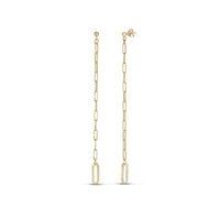 Paperclip Shoulder Duster Earrings (14K) main - Popular Jewelry - New York