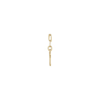 Passion Cross Paperclip Necklace (14K) side - Popular Jewelry - New York