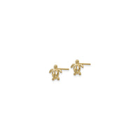 Peace Turtle Stud Earrings (14K) side - Popular Jewelry - New York