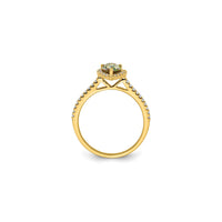 Поставка за веренички прстен со дијамантски дијамантски ореол (14K) од круша - Popular Jewelry - Њујорк