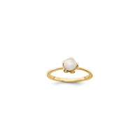 Pearl Flower Blossom Ring (14K) prensipal - Popular Jewelry - Nouyòk
