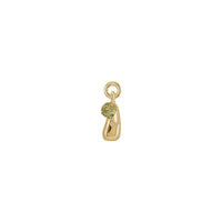 Peridot Mushroom Pendant (14K) side - Popular Jewelry - Niu Yoki