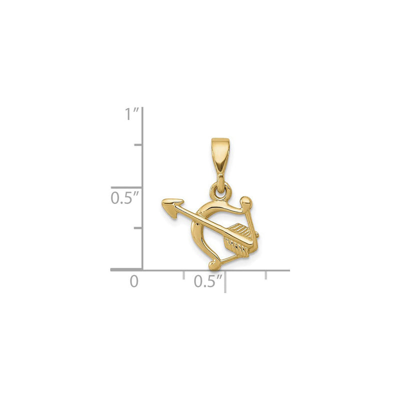 Petite Bow and Arrow Pendant (14K) scale - Popular Jewelry - New York