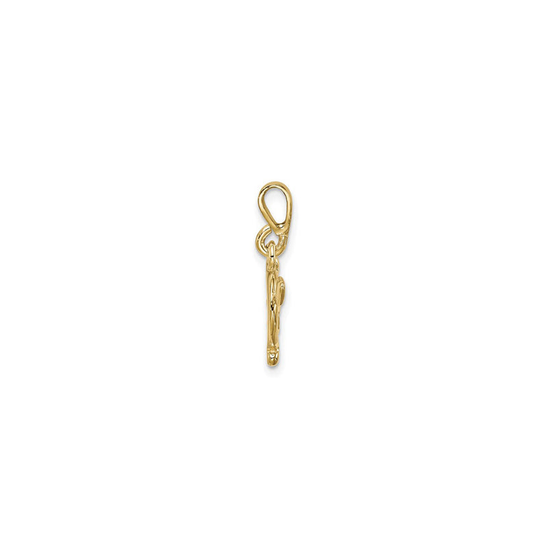 Petite Bow and Arrow Pendant (14K) side - Popular Jewelry - New York